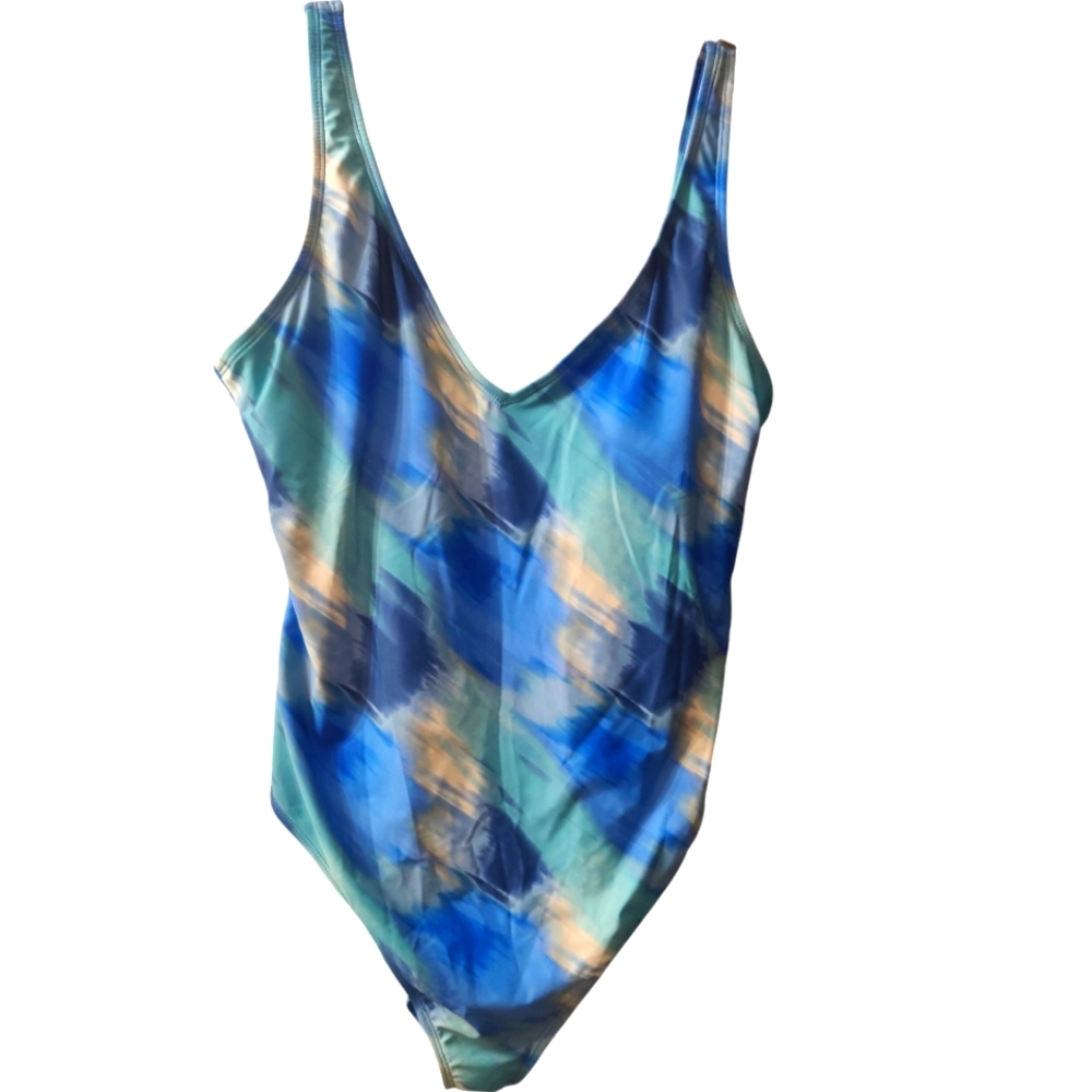 Jessica Simpson One Piece Mult Colored Swimsuit XL NWT